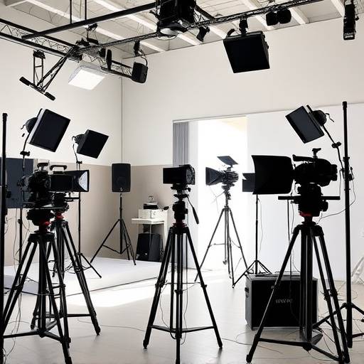 Variedad de equipos audiovisuales profesionales disponibles para alquiler en Madrid